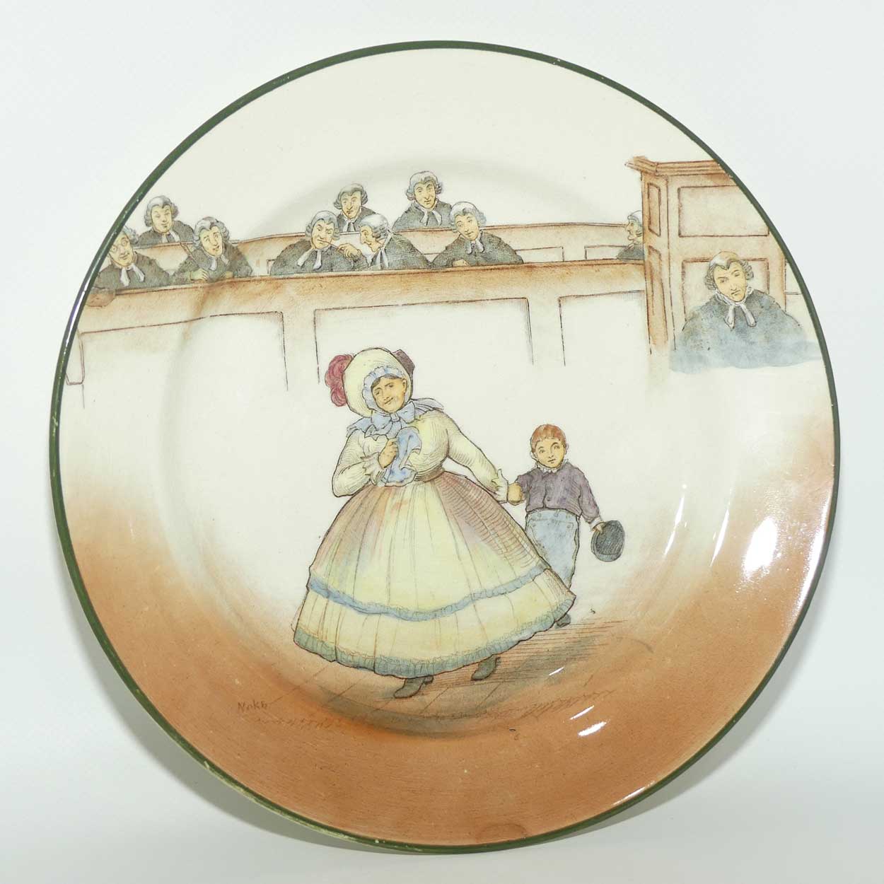 Royal Doulton Dickens Mrs Bardell rack plate D2973 | 24cm diam