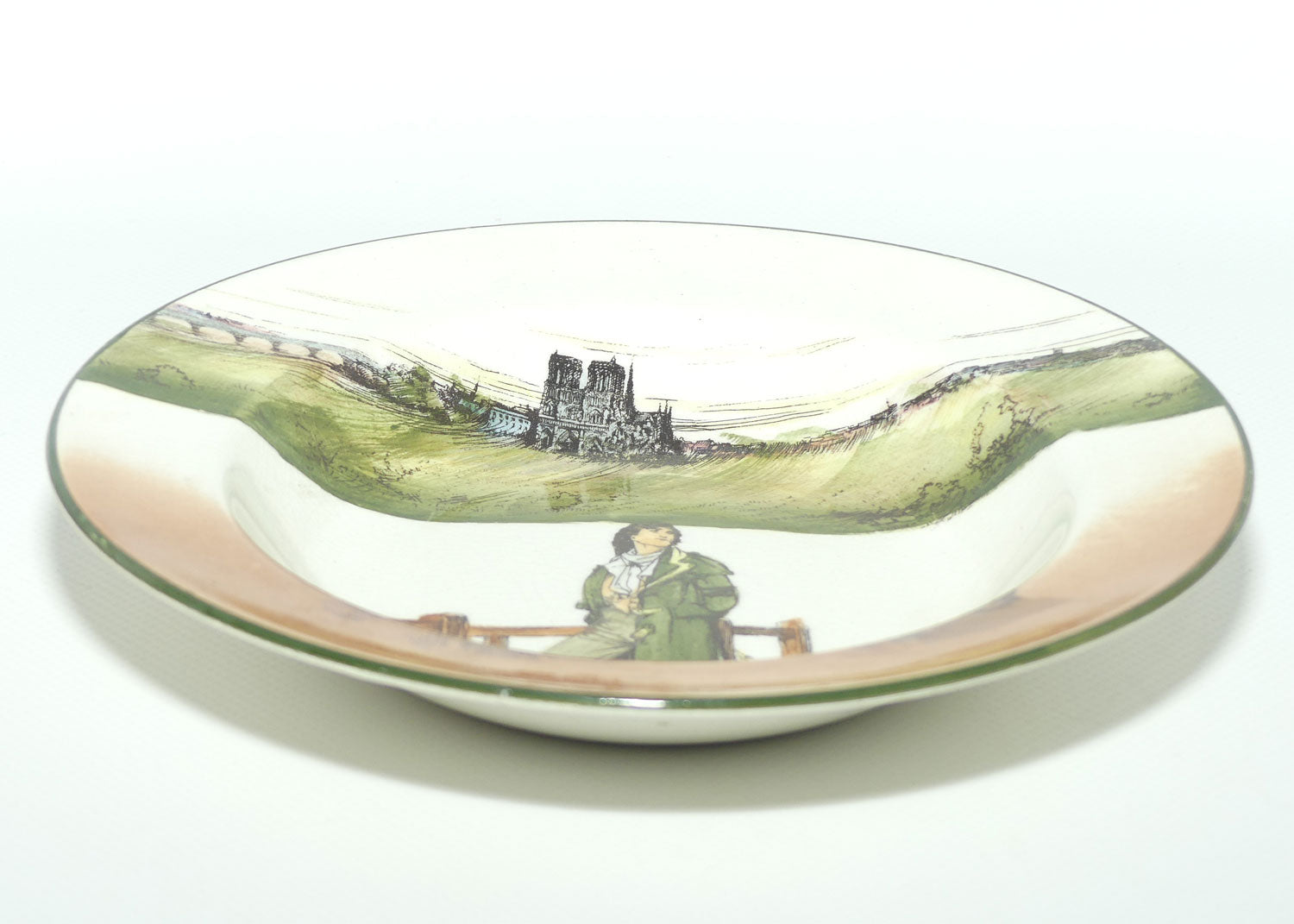 Royal Doulton Dickens Sydney Carton rimmed bowl D2793 | 19.5cm