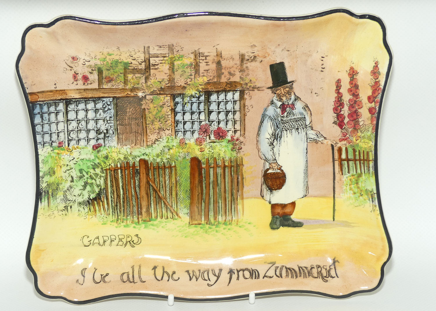 Royal Doulton Gaffers rectangular tray D4210 | I be all the way from Zummerset