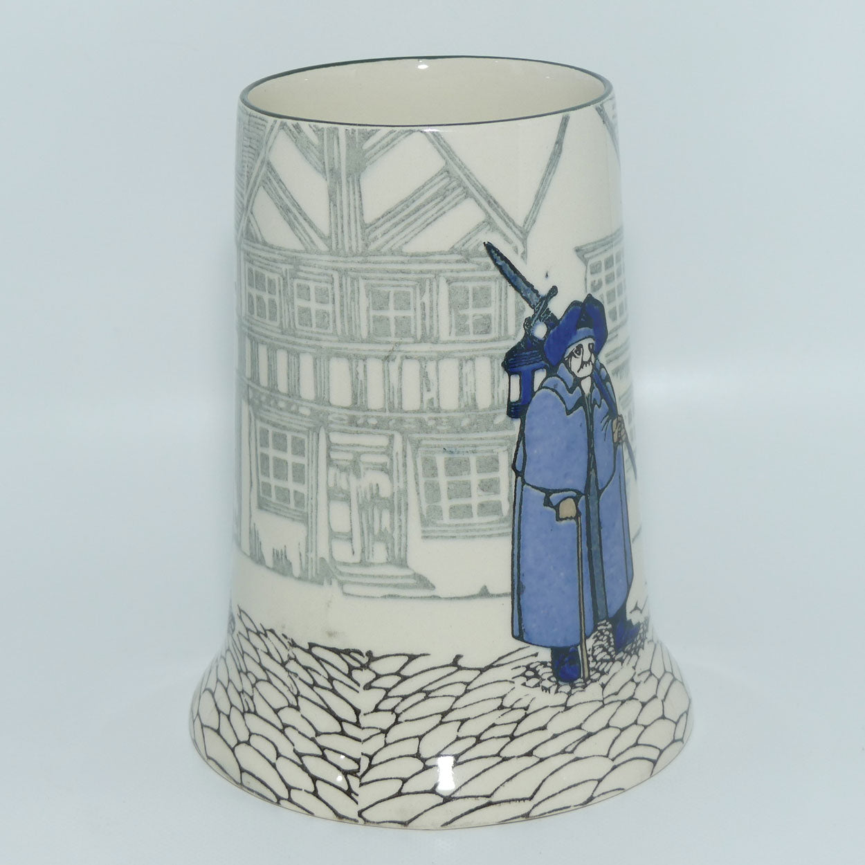 Royal Doulton Nightwatchman ale tankard D4746 | Blue and White
