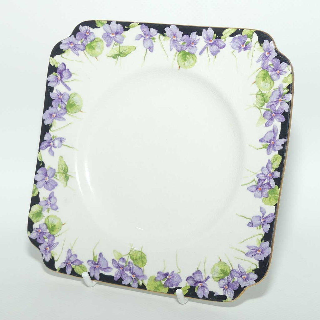 Royal Doulton Violets pattern tea plate D5439 | 15cm square