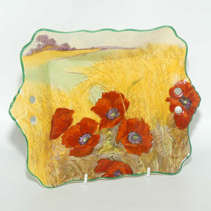 Royal Doulton Poppies in Cornfield pierced handle tray D5097 