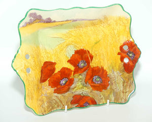 Royal Doulton Poppies in Cornfield pierced handle tray D5097 