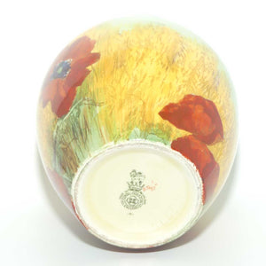 Royal Doulton Poppies in a Cornfield ovoid vase D5097 | Shape 7996