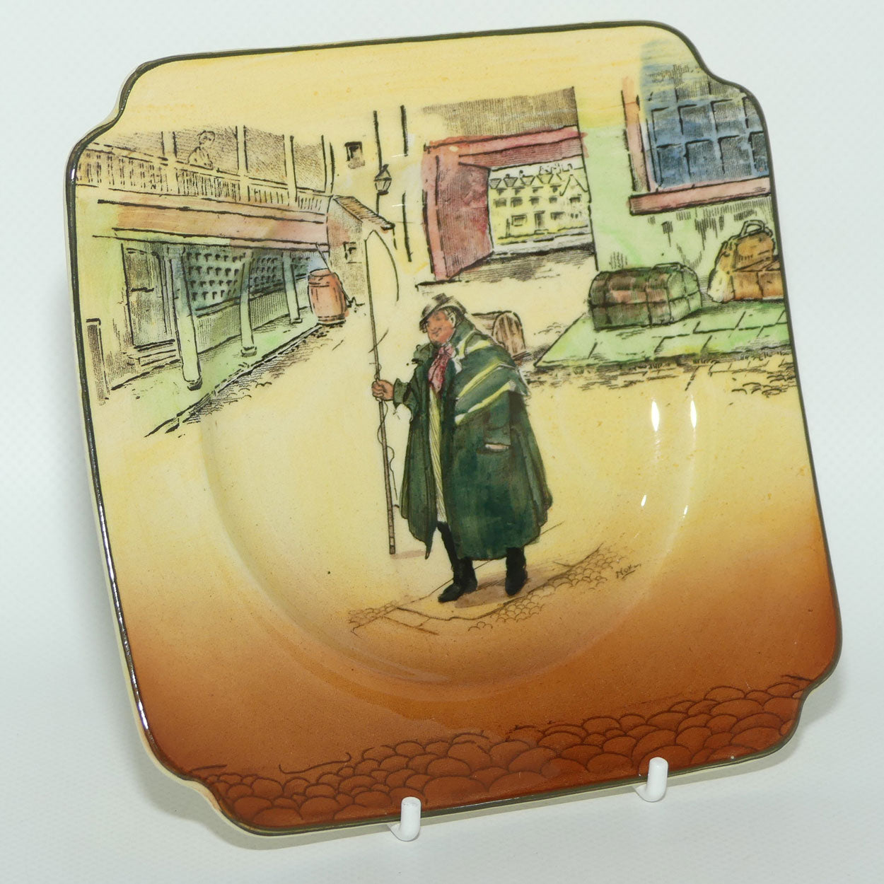 Royal Doulton Dickens Tony Weller plate | Noke  | Square 15cm | D5175
