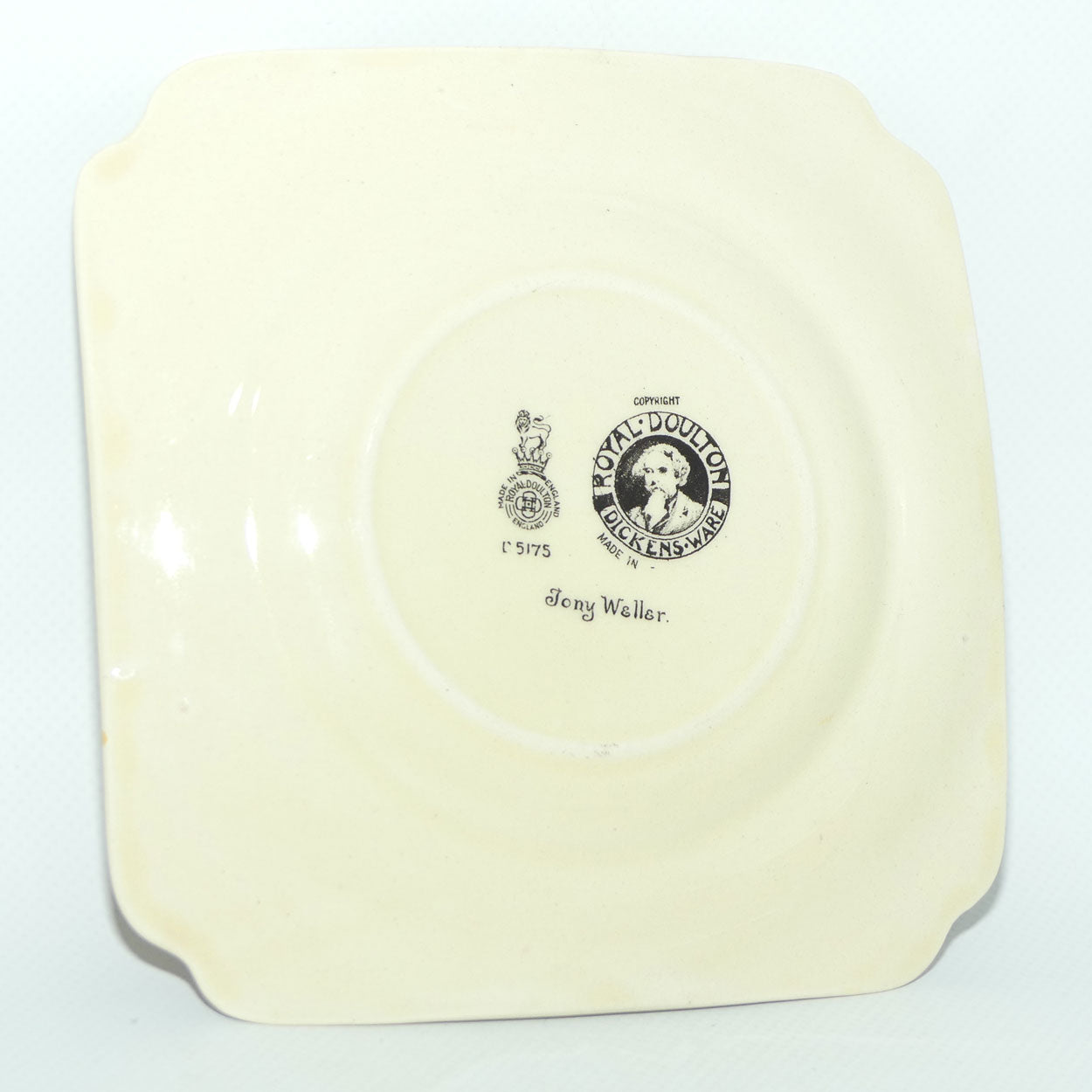 Royal Doulton Dickens Tony Weller plate | Noke  | Square 15cm | D5175