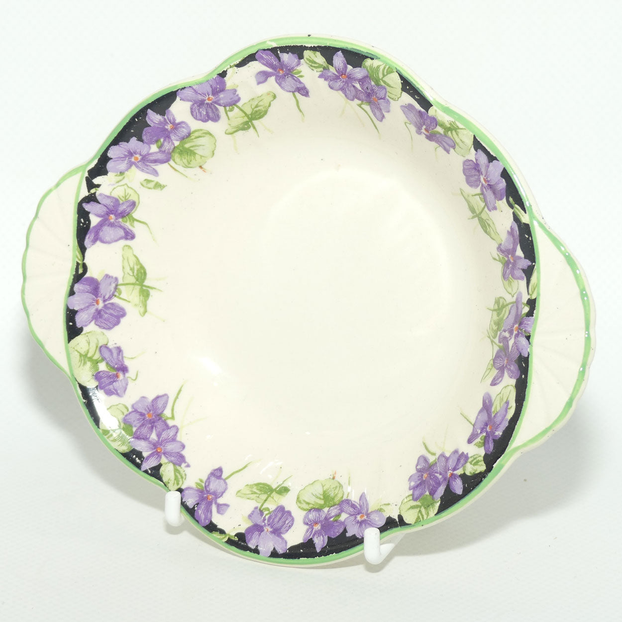 Royal Doulton Violets pattern tab handle dish D5439