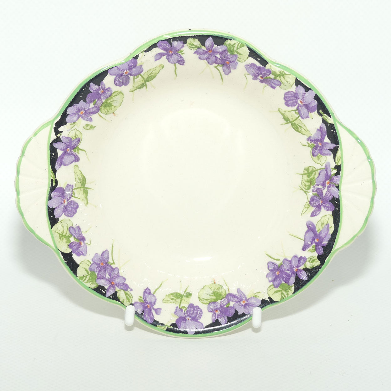 Royal Doulton Violets pattern tab handle dish D5439