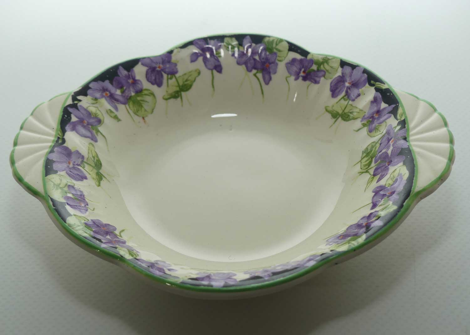 Royal Doulton Violets pattern tab handle dish D5439