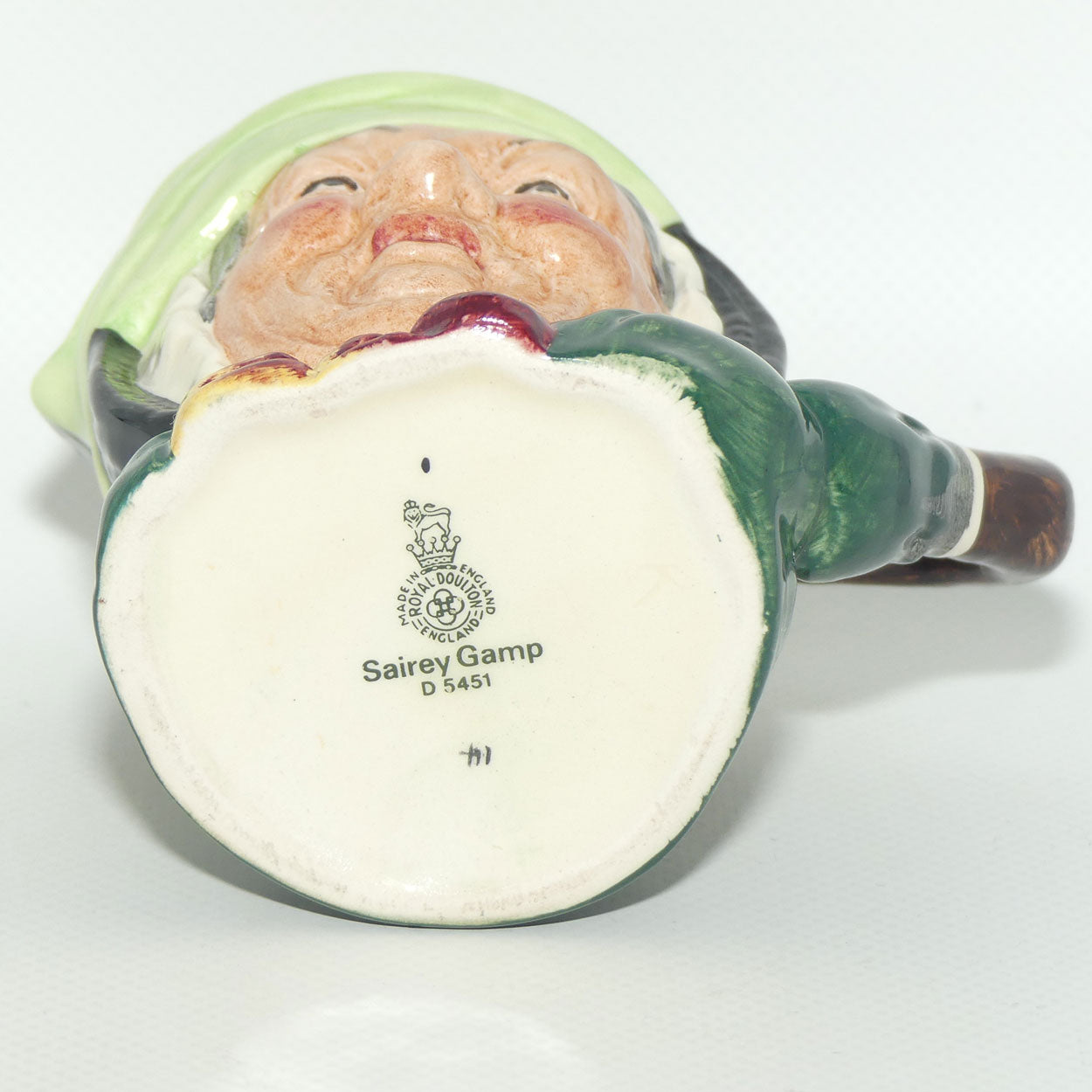 D5528 stamped D5451 Royal Doulton small character jug Sairey Gamp | misstamped