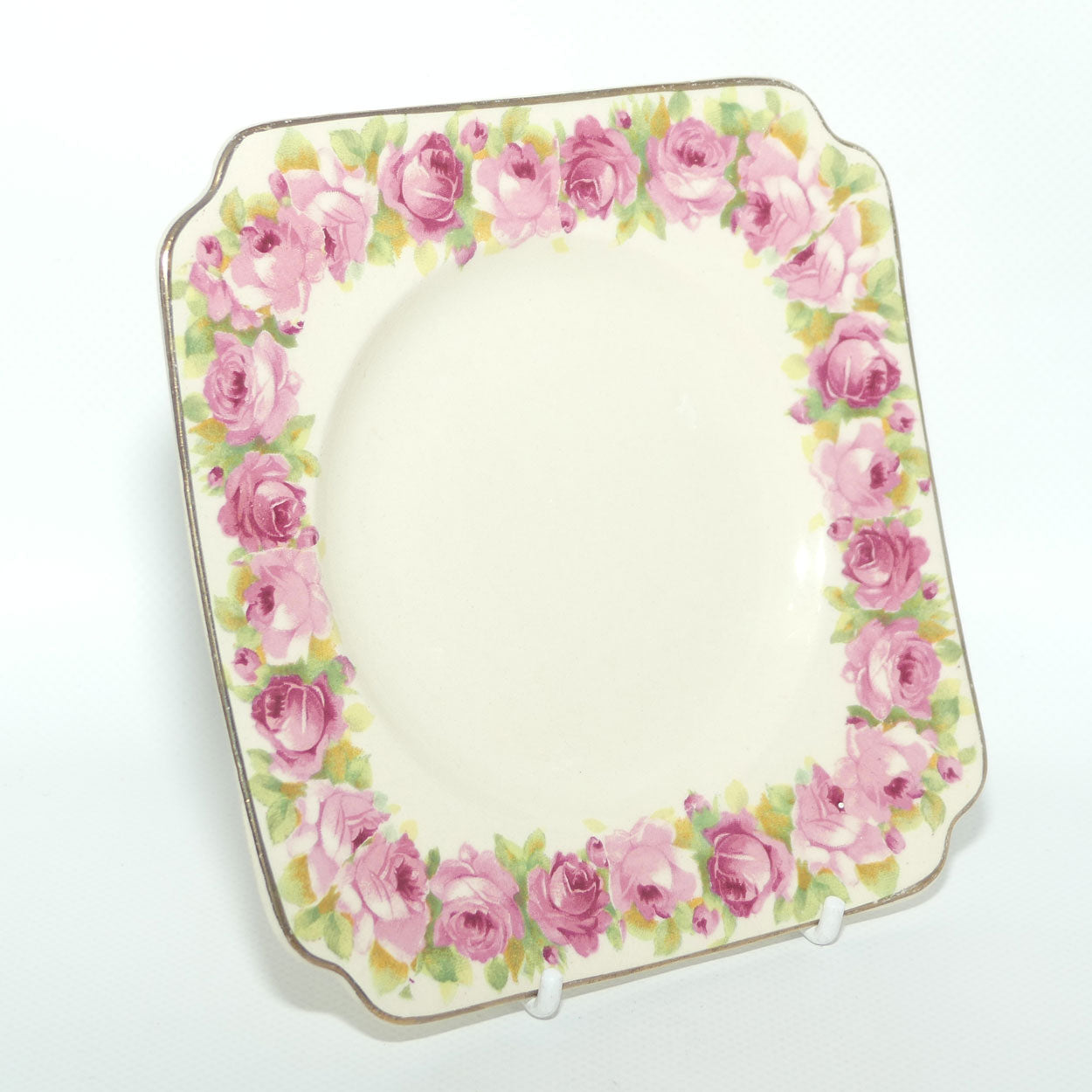 Royal Doulton Raby Rose trio D5533 | Square Plate | #2