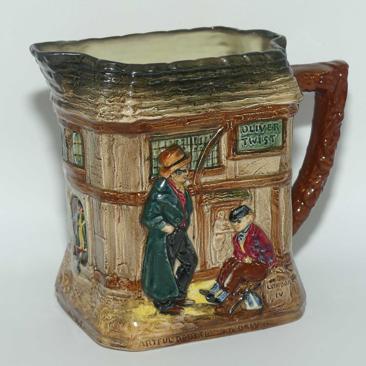 Royal Doulton Dickens G Low Relief Oliver Twist jug | Oliver, Artful Dodger, Fagin and Bumble | D5617 | #2