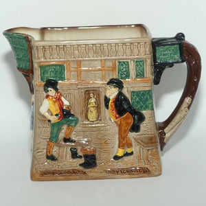 Royal Doulton Dickens G Low Relief Pickwick Papers jug | Many characters outside the White Hart Inn D5756 | #1