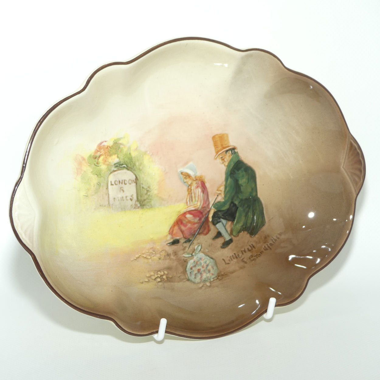 Royal Doulton Dickens Little Nell and Grandfather low relief oval bowl D5833