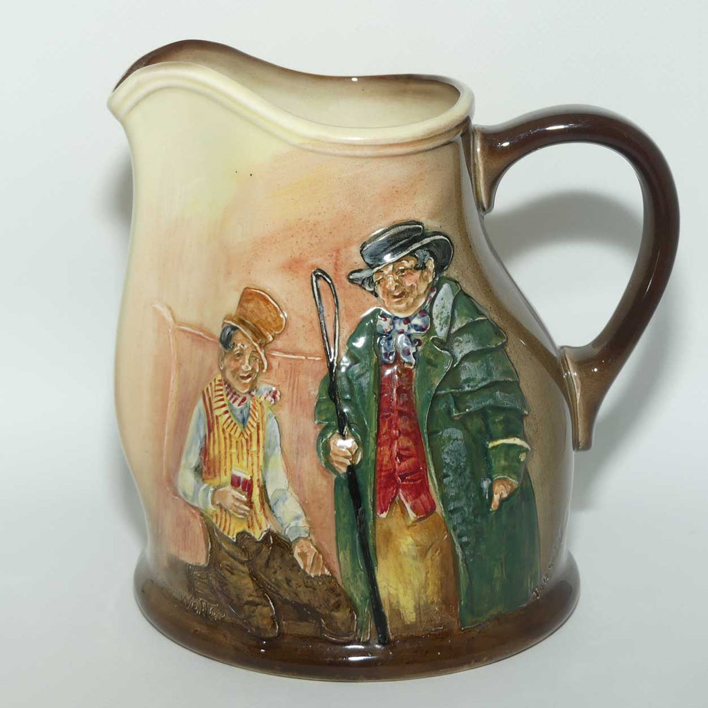 Royal Doulton Dickens E Low Relief Sam Weller and Tony Weller jug D5833