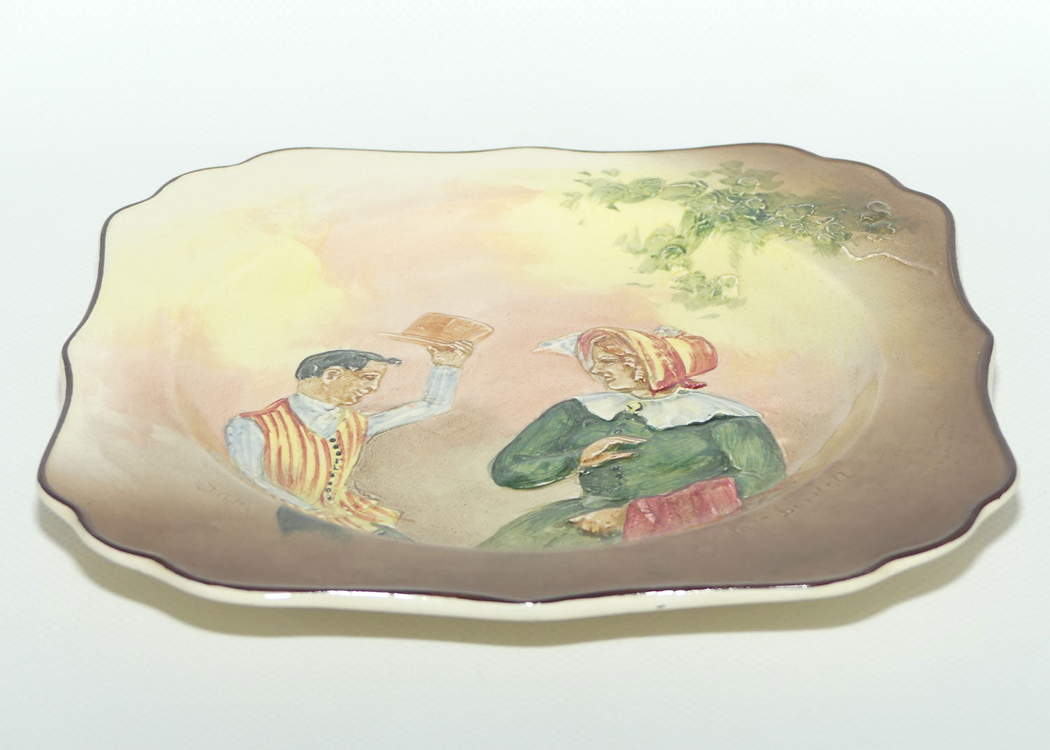 Royal Doulton Dickens Sam Weller Mrs Bardell low relief plate D5833