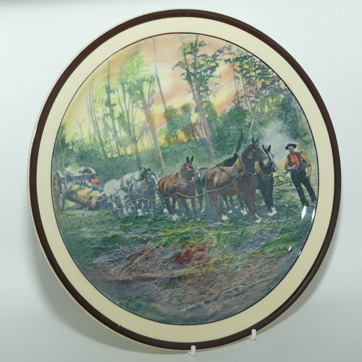 Royal Doulton Australian Scenes | Logging and Farming in NSW | Log Hauling in the South West D5928