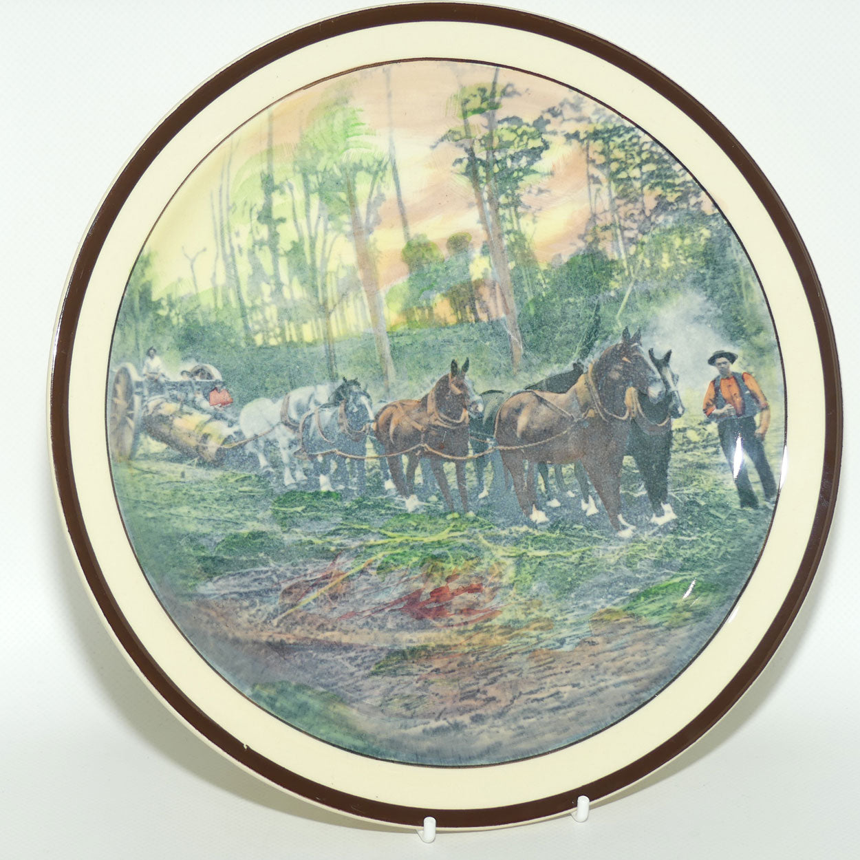 Royal Doulton Australian Scenes | Logging and Farming in NSW | Log Hauling in the South West D5928