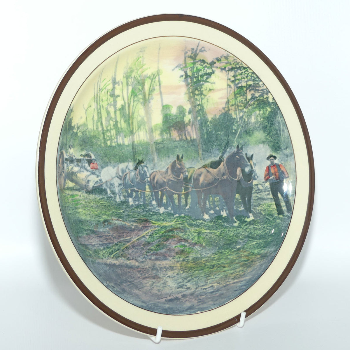 Royal Doulton Australian Scenes | Logging and Farming in NSW | Log Hauling in the South West D5928 | #2