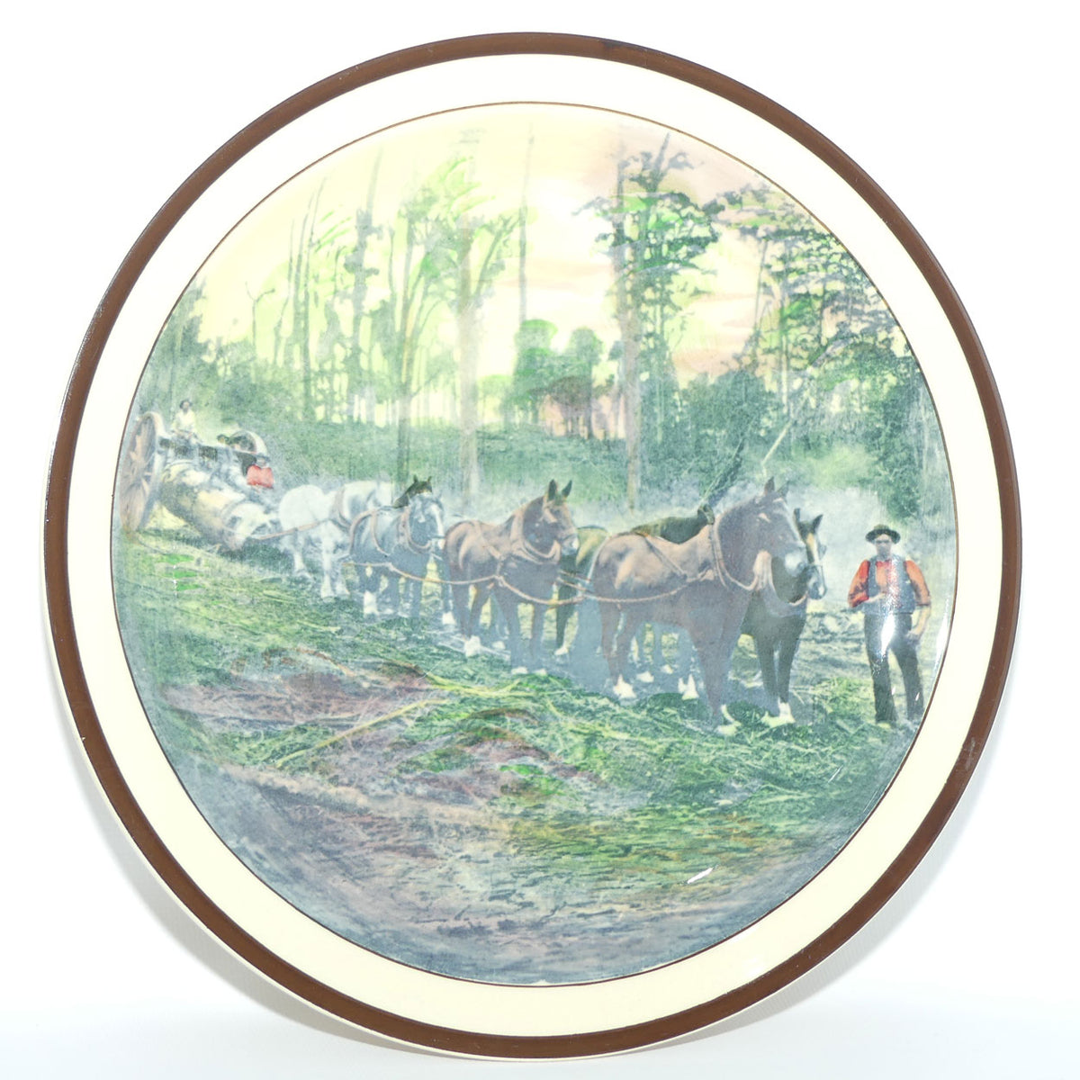 Royal Doulton Australian Scenes | Logging and Farming in NSW | Log Hauling in the South West D5928 | #2