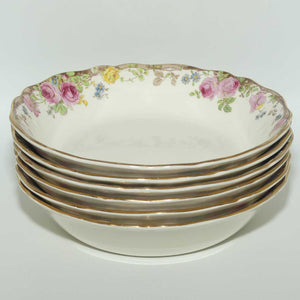 Royal Doulton English Rose  set of 6 soup bowls D6071 | 19.5cm diam