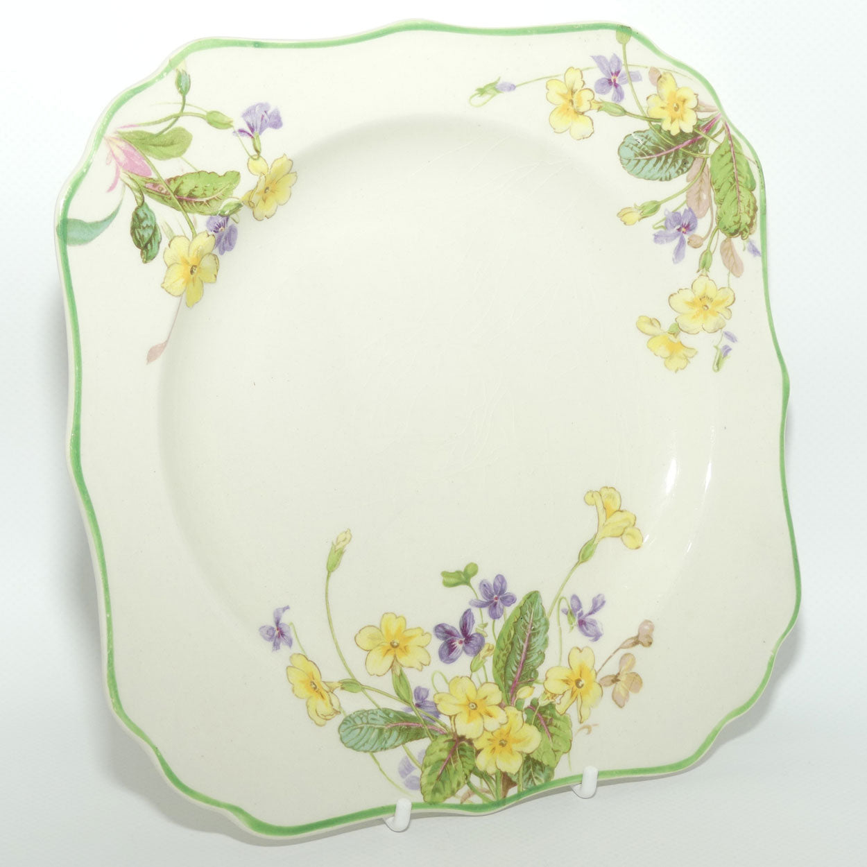 Royal Doulton April pattern square cabinet plate D6078
