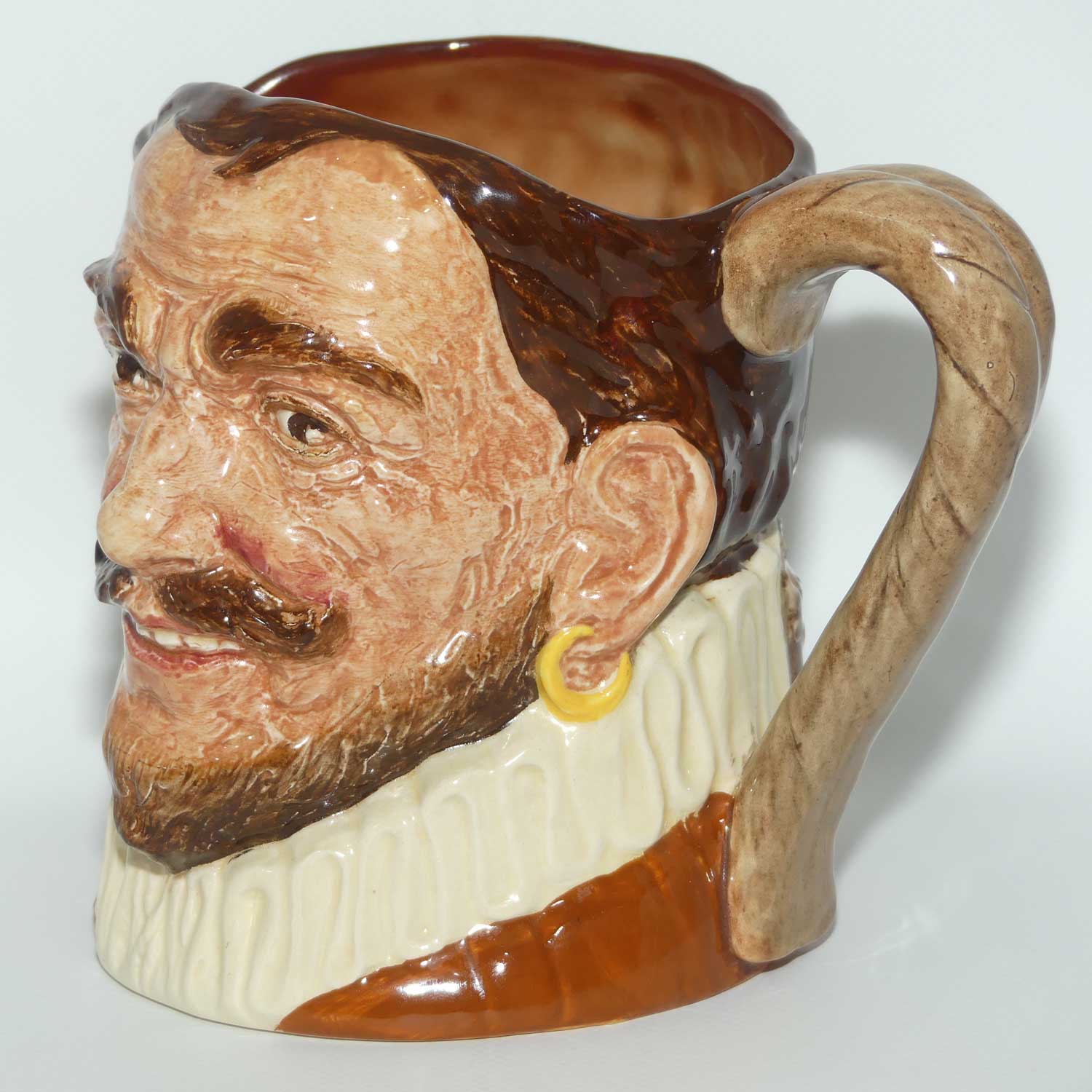 D6115 Royal Doulton large character jug Drake | Hatless