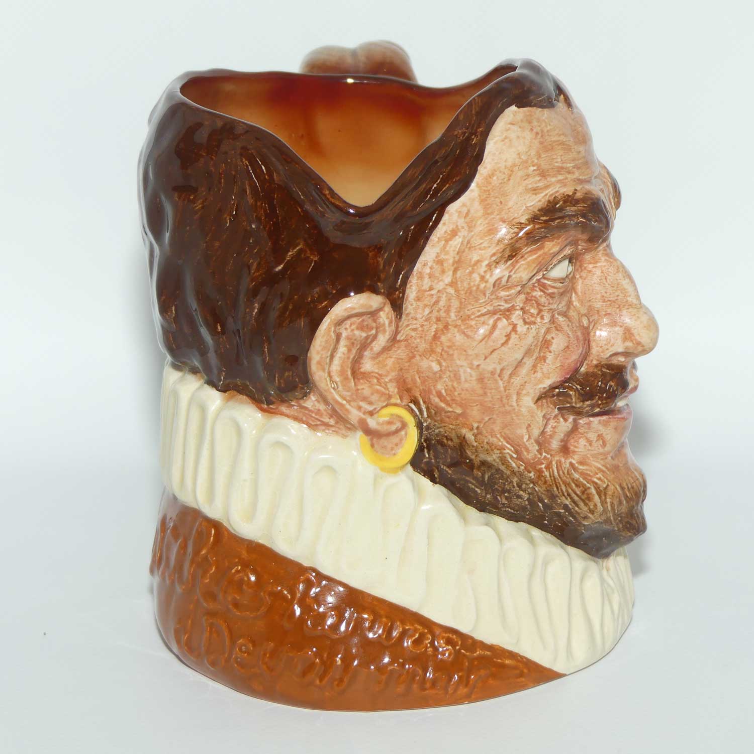 D6115 Royal Doulton large character jug Drake | Hatless