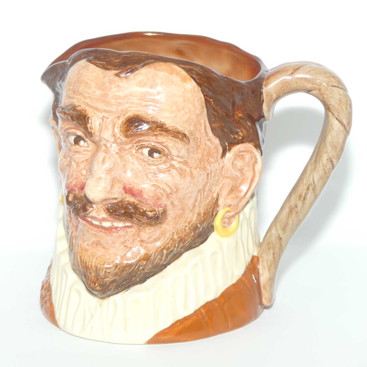 D6115 Royal Doulton large character jug Drake | Hatless