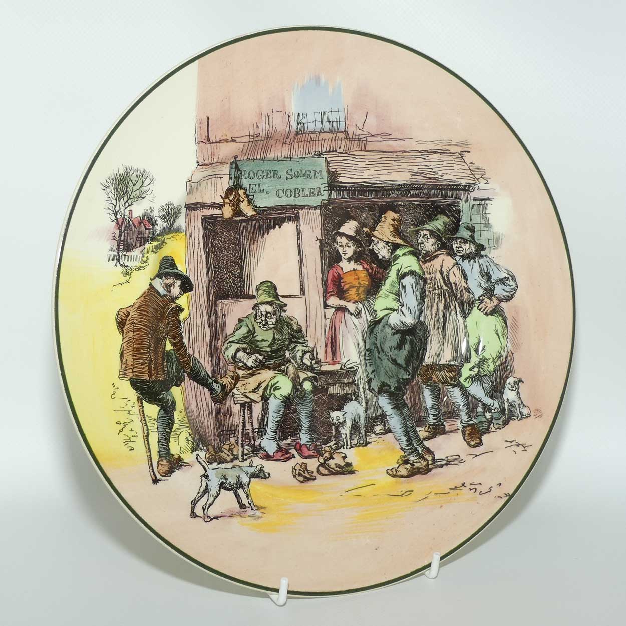 Royal Doulton Old English Scenes plate D6302 | Roger Solomel Cobbler 