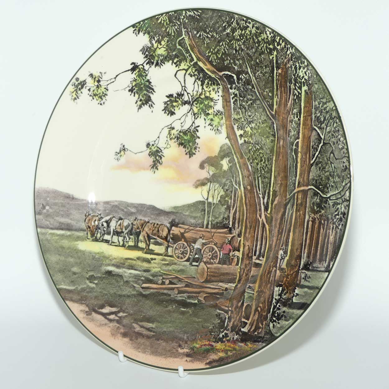 Royal Doulton Australiana | Timber Wagon plate D6307