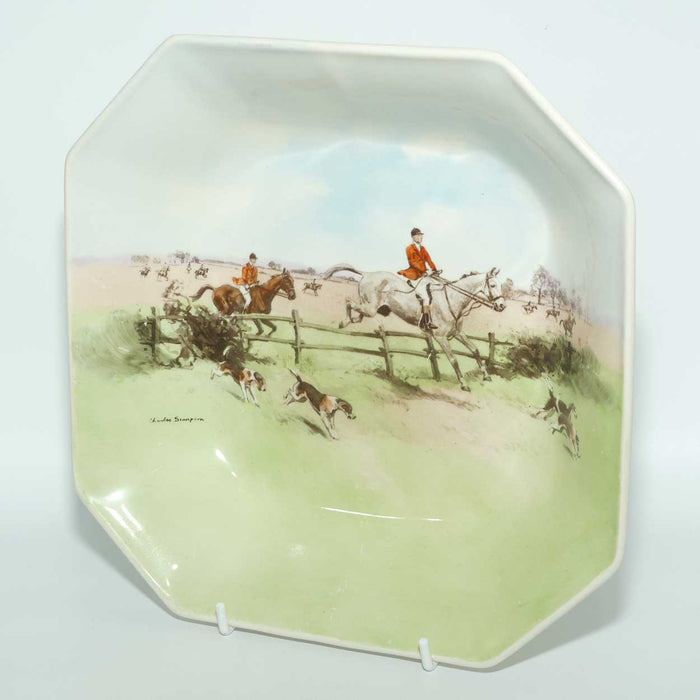 Royal Doulton Fox Hunting octagonal bowl | Posts and Rails | D6326 by Charles Simpson