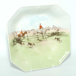 Royal Doulton Fox Hunting octagonal bowl | Posts and Rails | D6326 by Charles Simpson