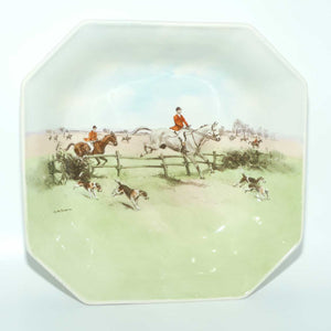 Royal Doulton Fox Hunting octagonal bowl | Posts and Rails | D6326 by Charles Simpson