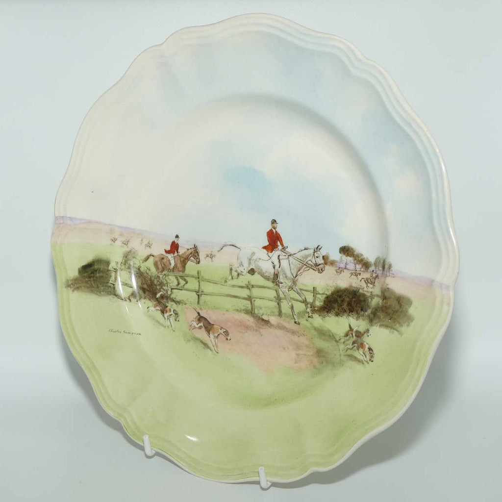 Royal Doulton Fox Hunting round plate | 27cm | Posts and Rails | D6326 by Charles Simpson