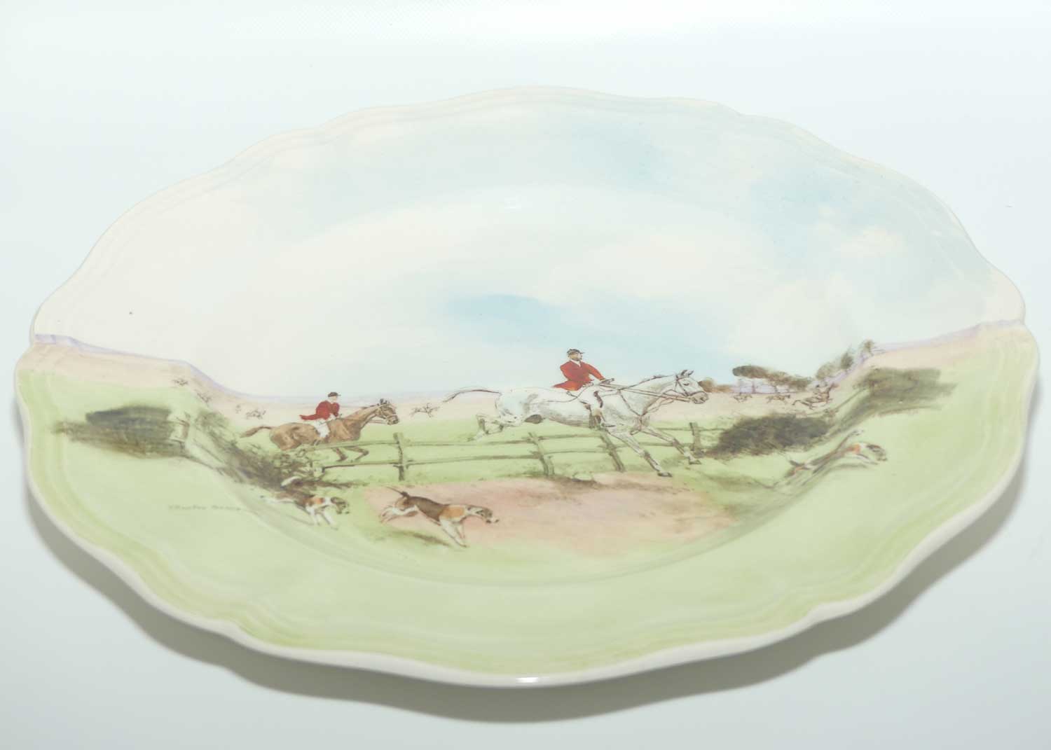 Royal Doulton Fox Hunting round plate | 27cm | Posts and Rails | D6326 by Charles Simpson