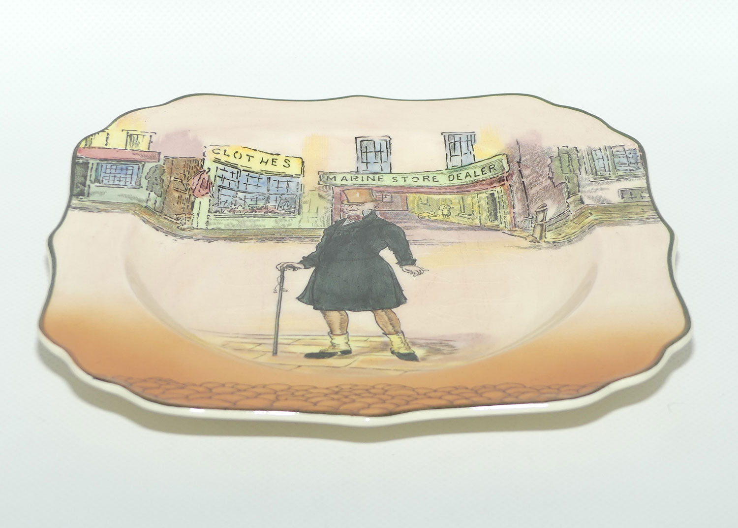 Royal Doulton Dickens Mr Micawber square plate D6327 | 20cm