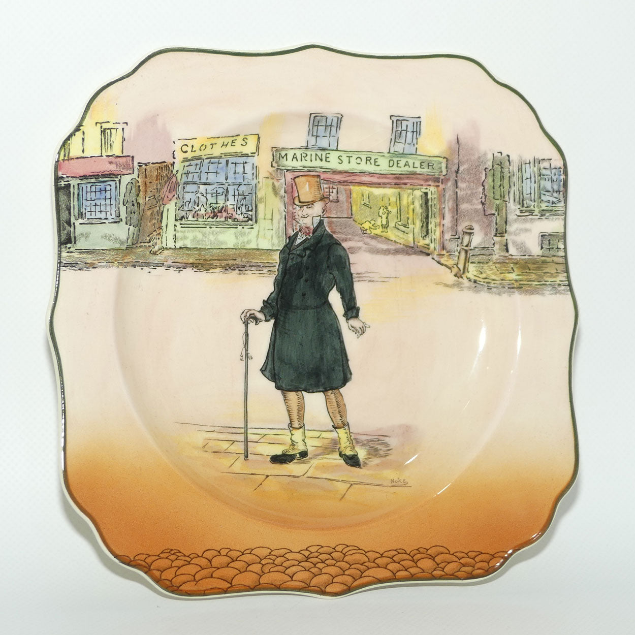 Royal Doulton Dickens Mr Micawber square plate D6327 | 20cm