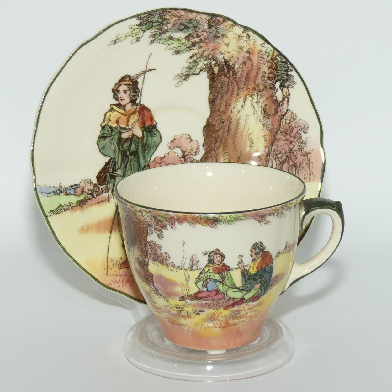 Royal Doulton Under the Greenwood Tree | Robin Hood D6341 tea duo | #1