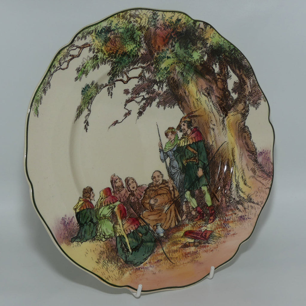 Royal Doulton Under the Greenwood Tree Leeds rack plate D6341 #2 | Green & Brown outfits | Maid Marion Blue