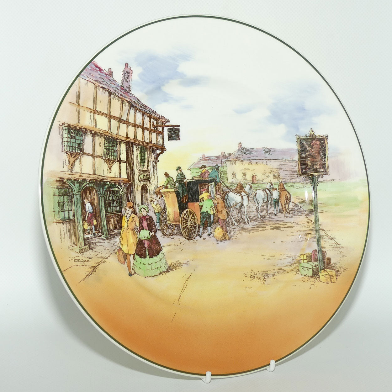 Royal Doulton Old English Coaching Scenes plate D6393 | 26cm | Red Lion Inn | #1