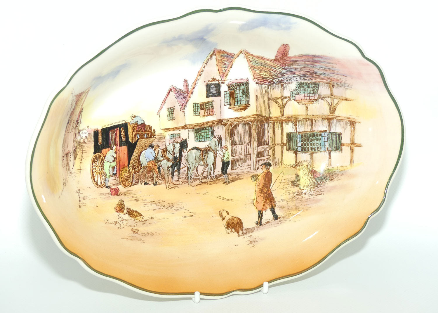 Royal Doulton Old English Coaching Scenes oval bowl | D6393