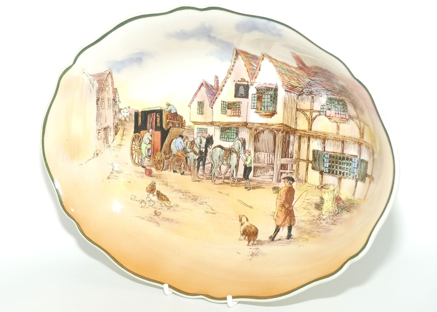 Royal Doulton Old English Coaching Scenes oval bowl | D6393