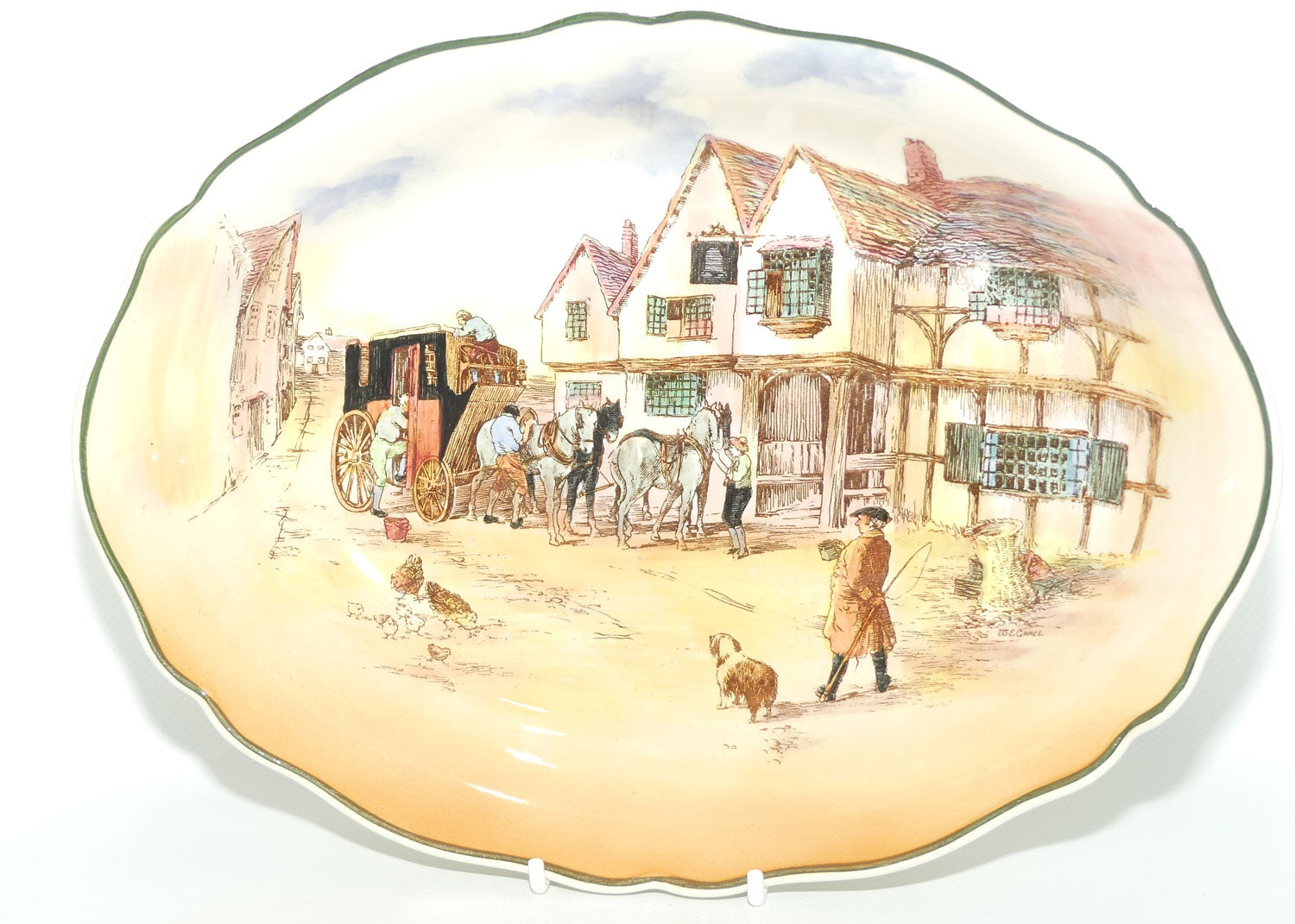 Royal Doulton Old English Coaching Scenes oval bowl | D6393
