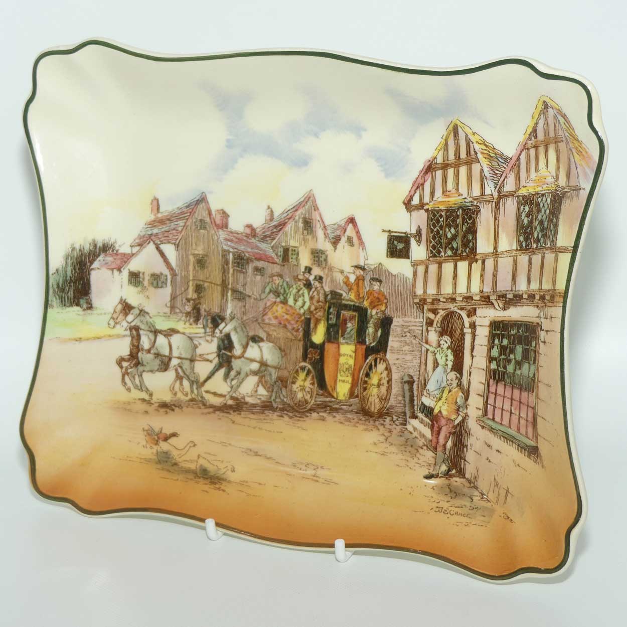 Royal Doulton Old English Coaching Scenes rectangular tray | 7979 | D6393