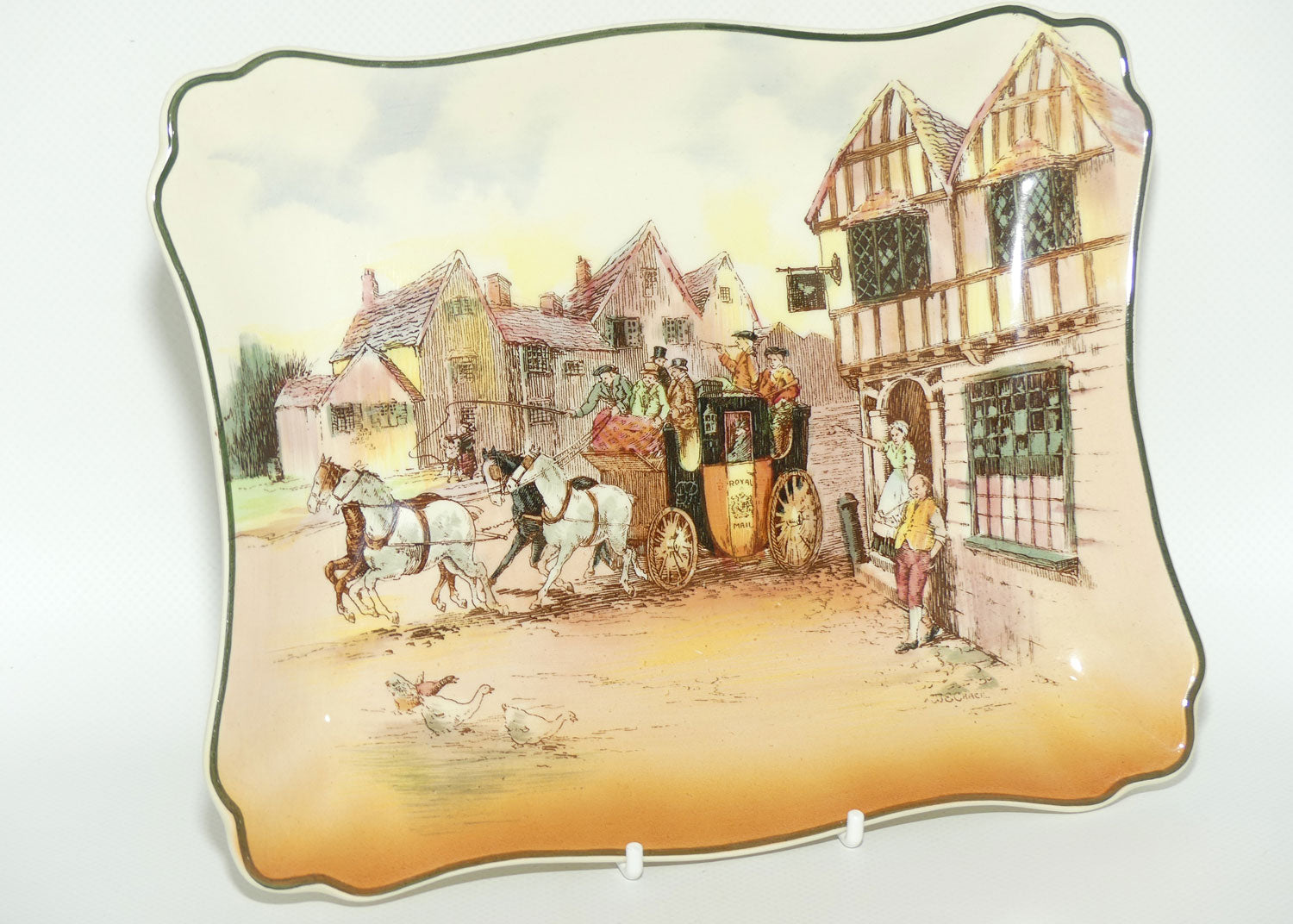 Royal Doulton Old English Coaching Scenes rectangular tray | 7979 | D6393 | #2