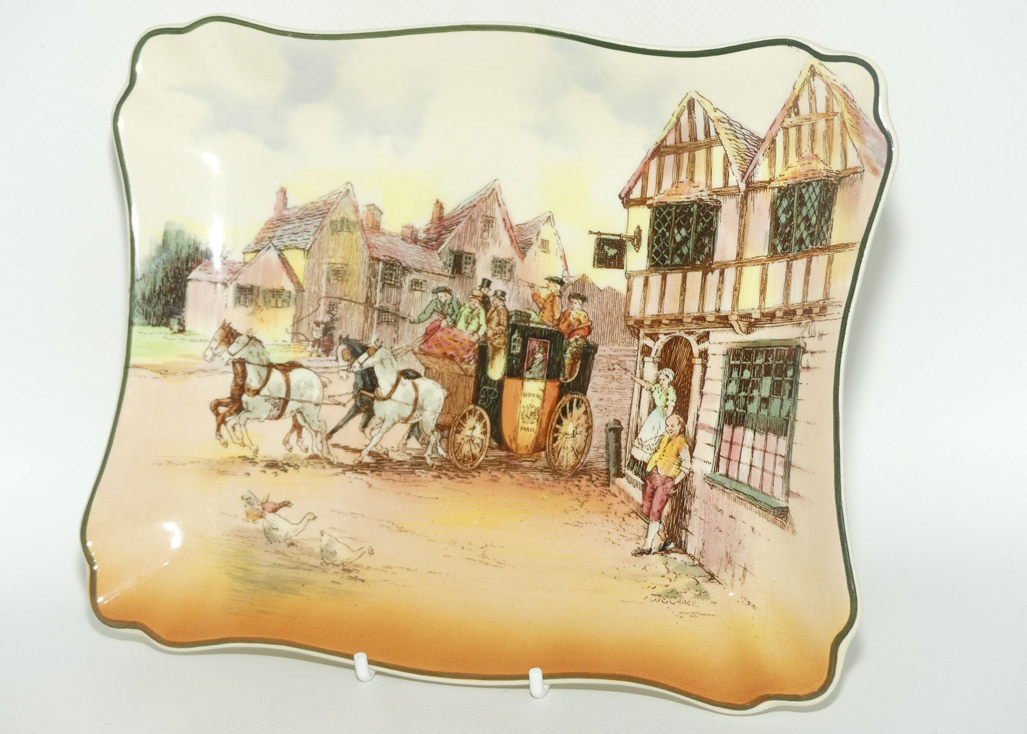 Royal Doulton Old English Coaching Scenes rectangular tray | 7979 | D6393 | #2