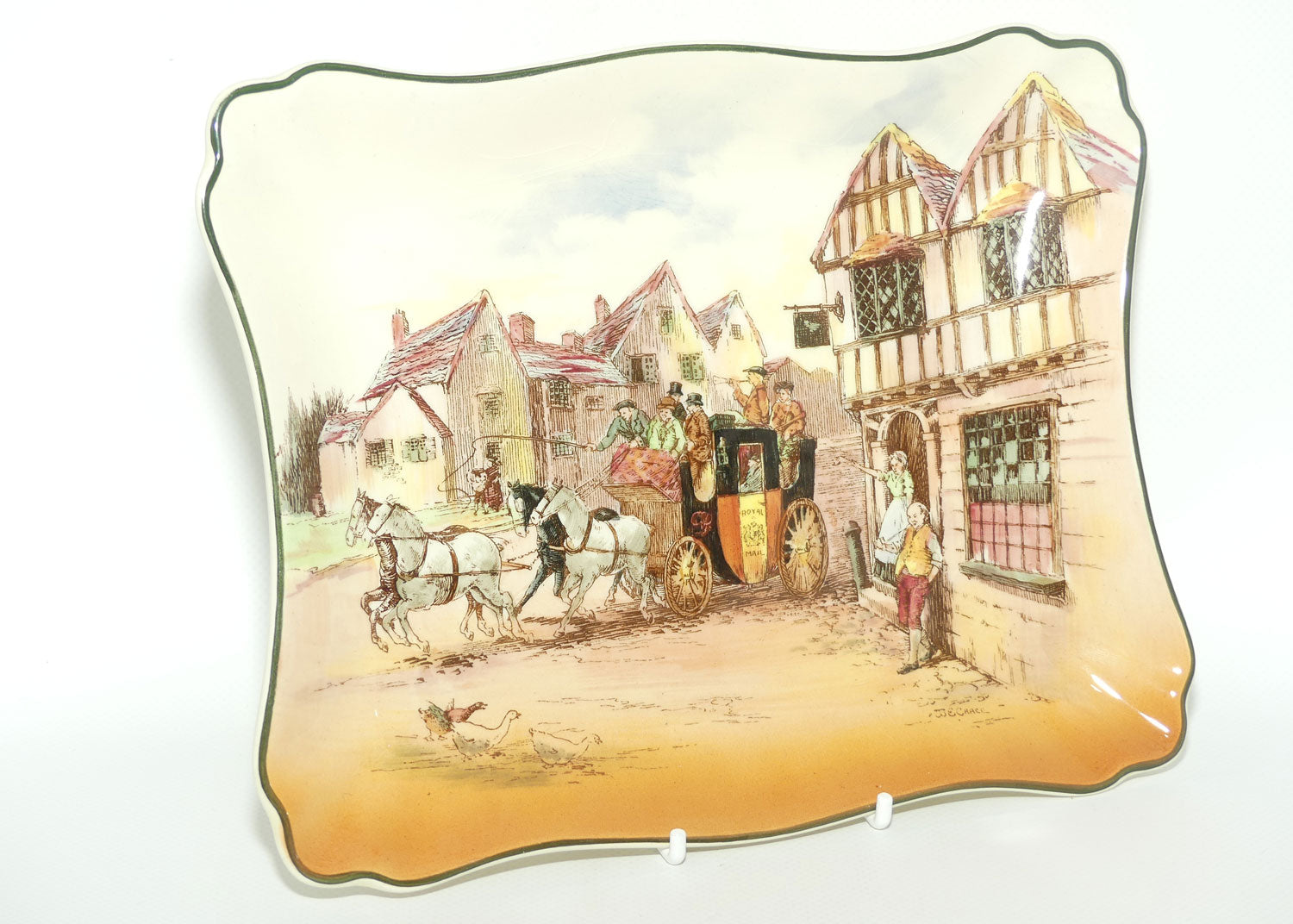 Royal Doulton Old English Coaching Scenes rectangular tray | 7979 | D6393 | #3