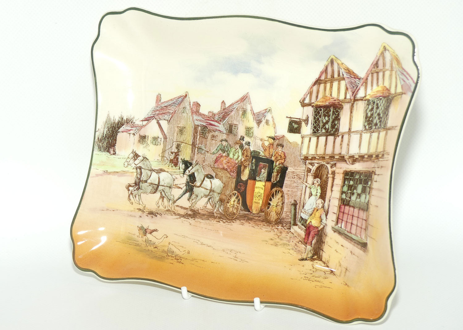 Royal Doulton Old English Coaching Scenes rectangular tray | 7979 | D6393 | #3