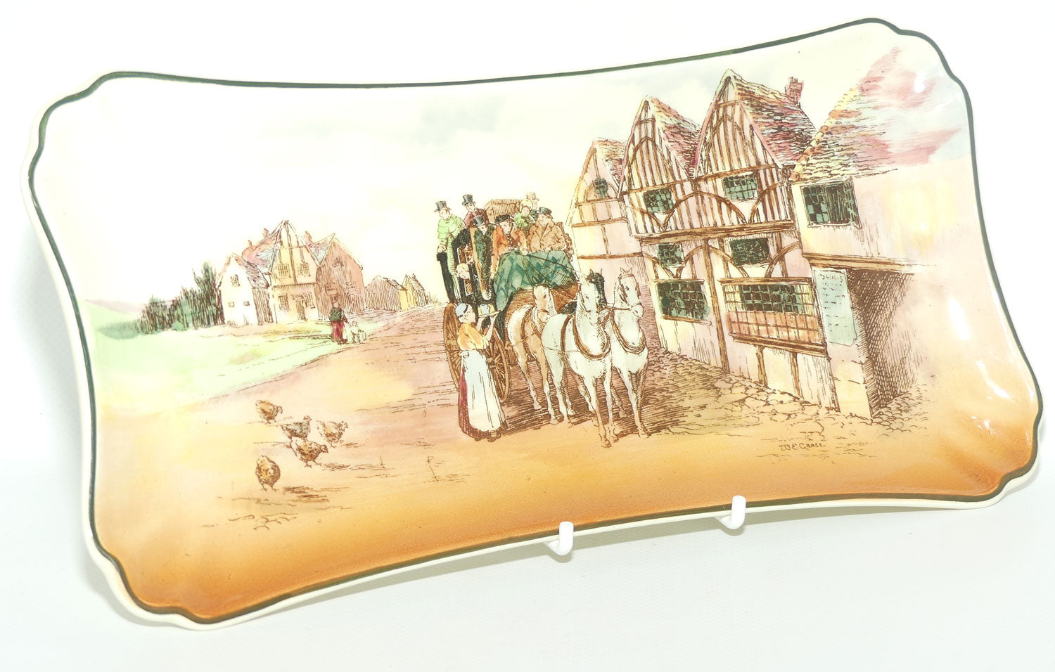 Royal Doulton Old English Coaching Scenes sandwich tray | 8099 | D6393 | #1